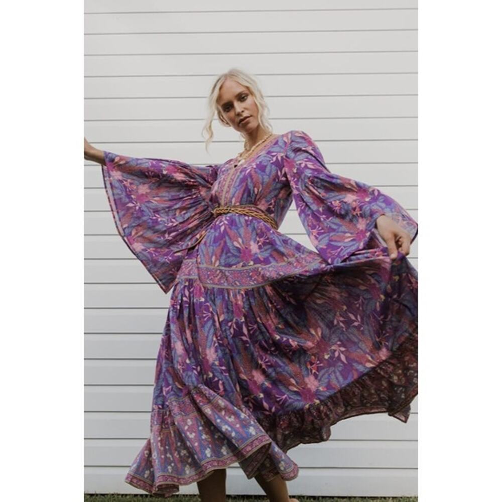 Spell & the Gypsy Collective Bianca Boho Maxi Lavender Wisteria Dress - Picture 2 of 15
